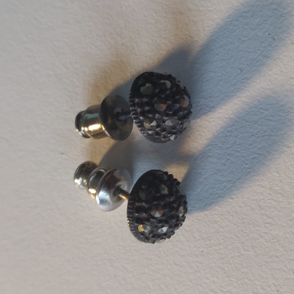 Marcasite earrings - Picture 3 of 3